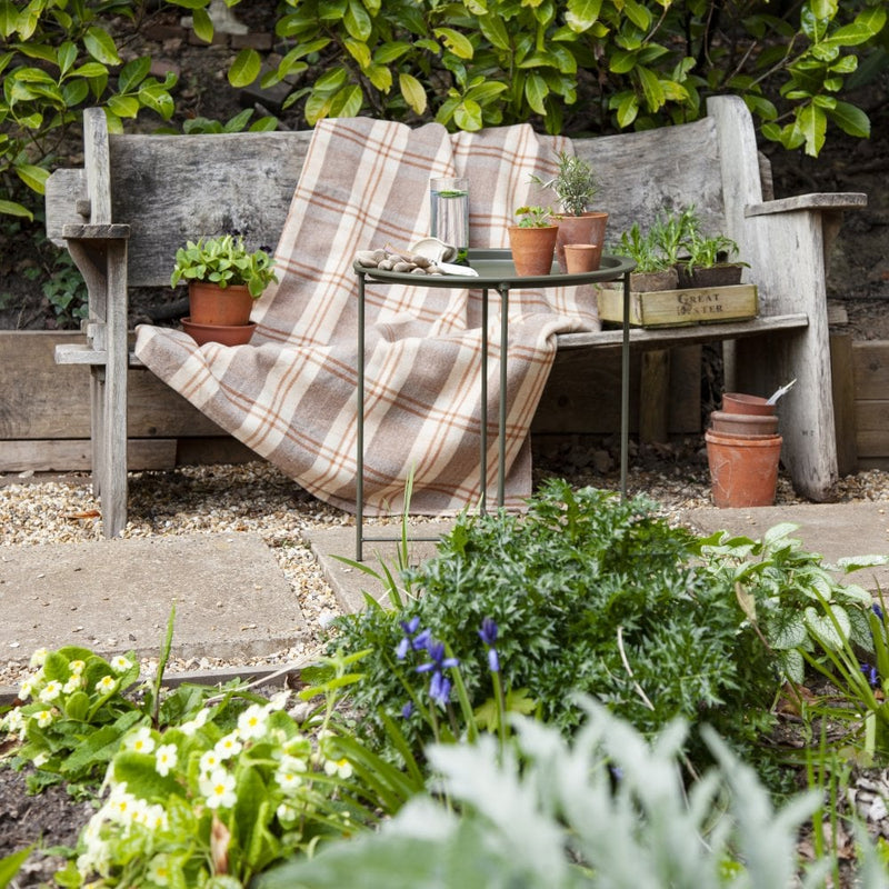 Outdoor Bistro Garden Tray Table in Olive Green