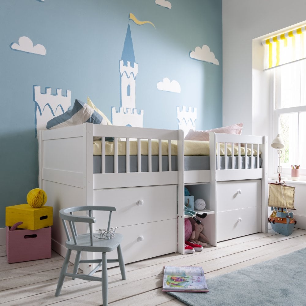 Petra Midsleeper Cabin Bed with Underbed Storage Drawers Noa & Nani