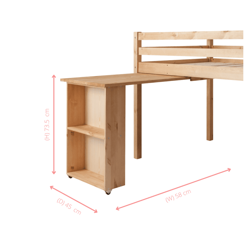 Pull out Desk for Cabin Bed in White