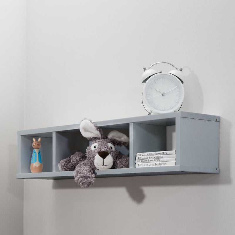 Shelving Unit Wall Mounted Cube in Silk Grey