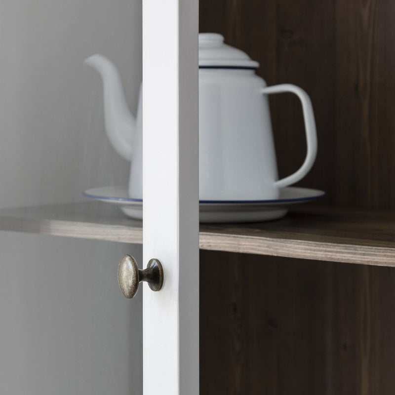 Canterbury Sideboard 3 Drawer and Dresser Top in White and Dark Pine