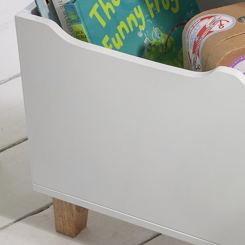 Sigrid Toy Storage Box Cloud Design in White and Natural Pine