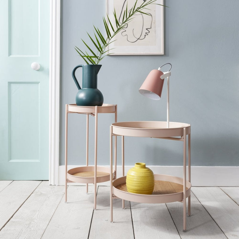 Solna Large Side Table in Blush Pink