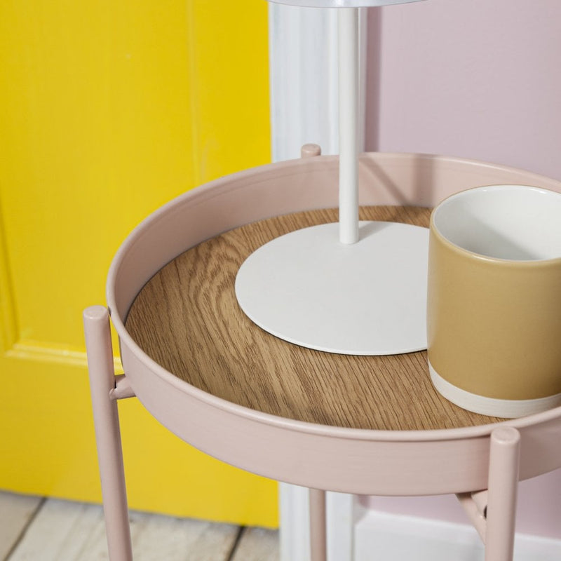 Solna Small Side Table in Blush Pink