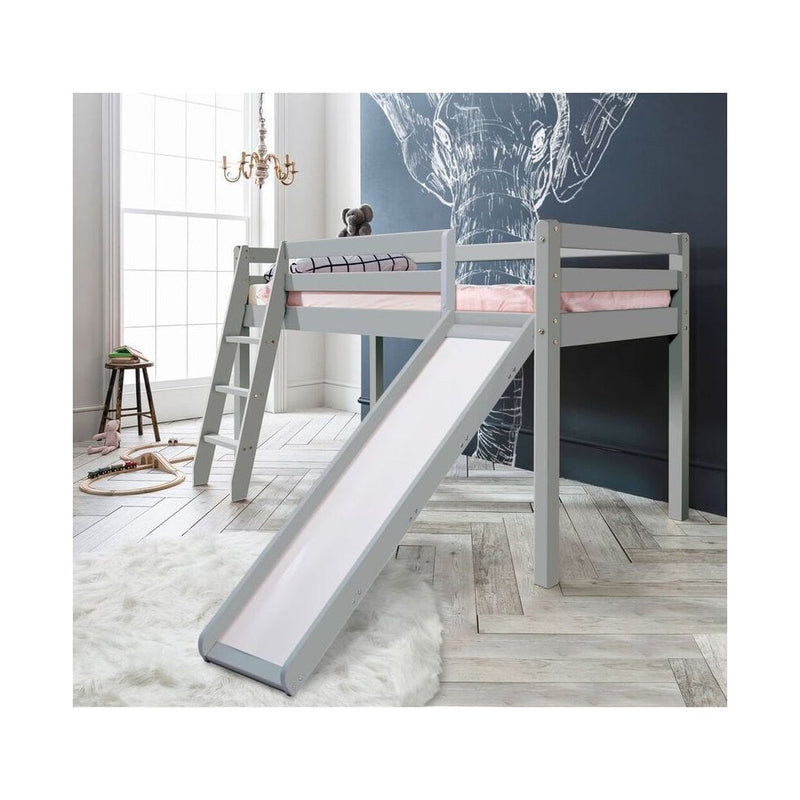 Thor Cabin Bed Midsleeper with Slide & Fairies Package in Classic White
