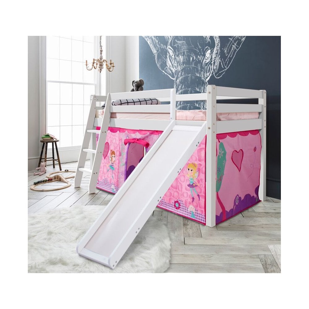 Cabin Bed with Slide, Tower & Tunnel in Fairies Design Noa & Nani