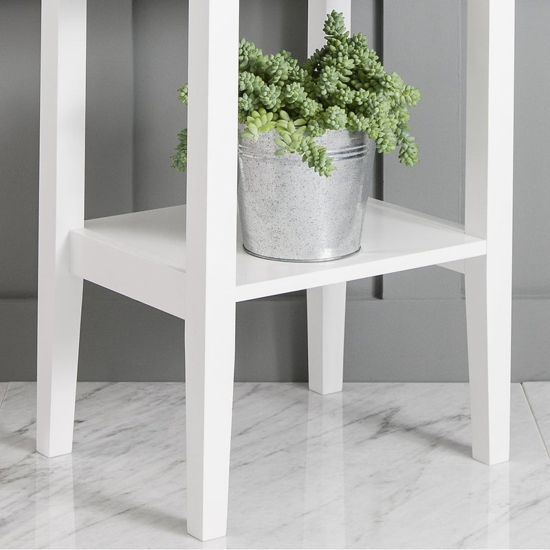 Trend Bedside Cabinet with Drawer in Classic White