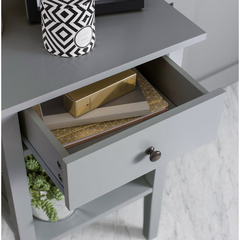 Trend Bedside Cabinet with Drawer in Silk Grey