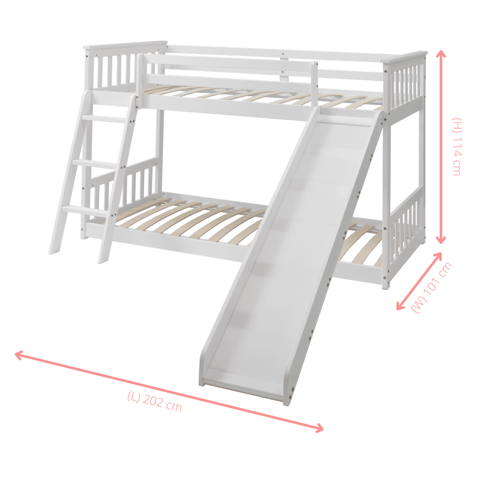 Tuva Cabin Bed with Bunk Underbed, Play Area & Slide Noa & Nani