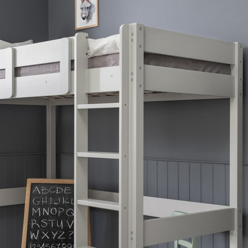 Una Highsleeper Cabin Bed with Skole Desk in Silk Grey