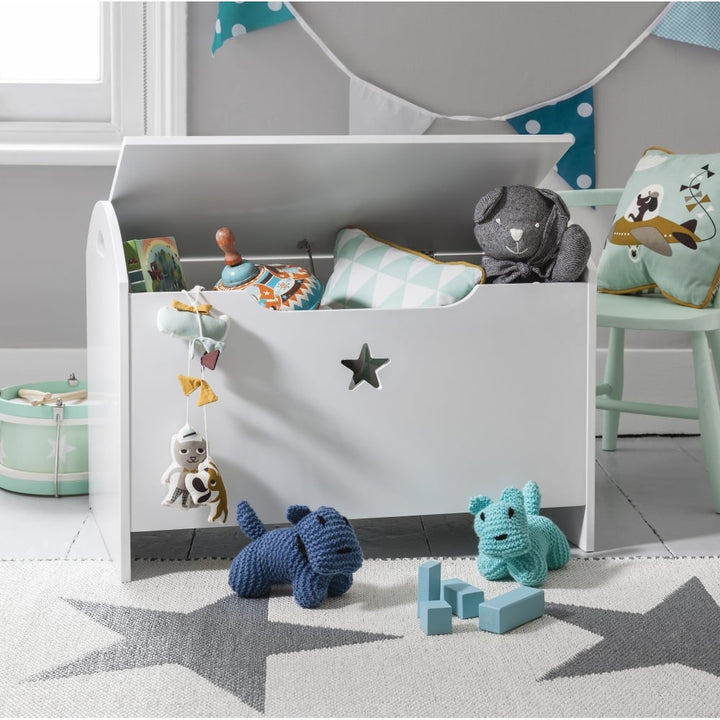 Wooden Toy Boxes White & Grey Toy Boxes Noa & Nani