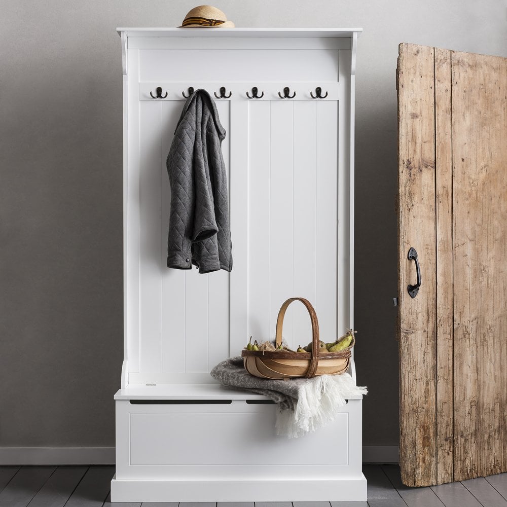 Brittany Hallway Bench And Coat Hook Shoe Storage Unit In White Na Nani