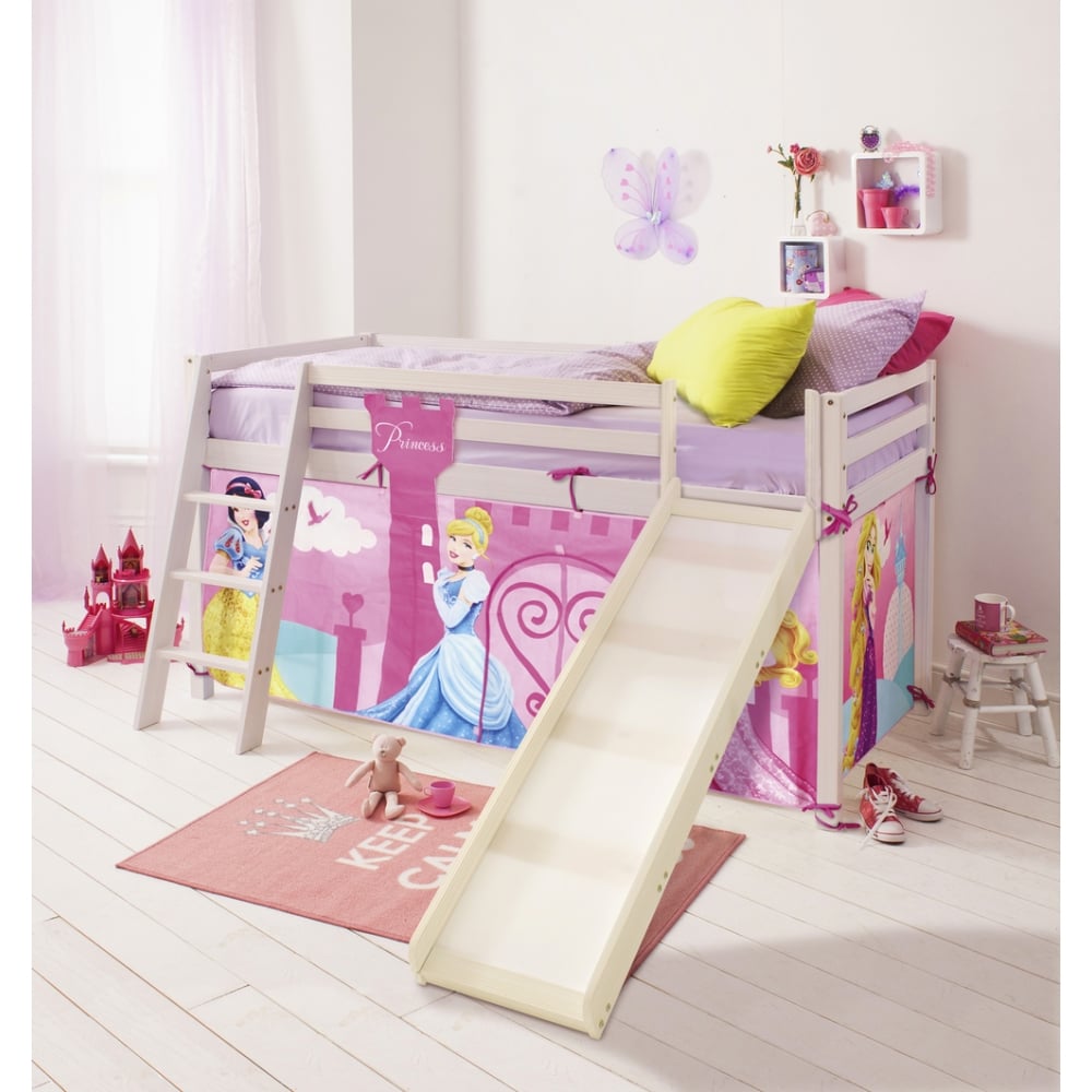 princess bed with a slide