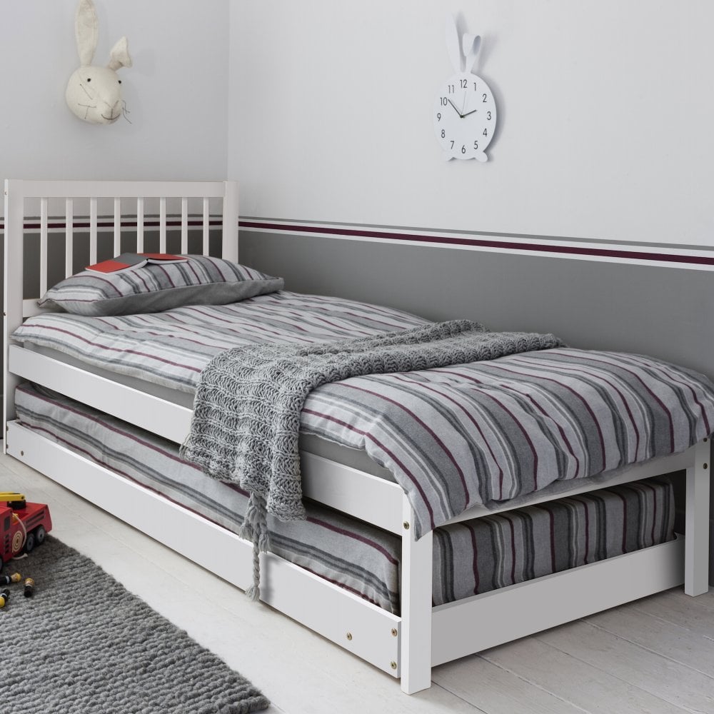 Elsa Day Bed In White With Trundle Pull Out Noa Nani