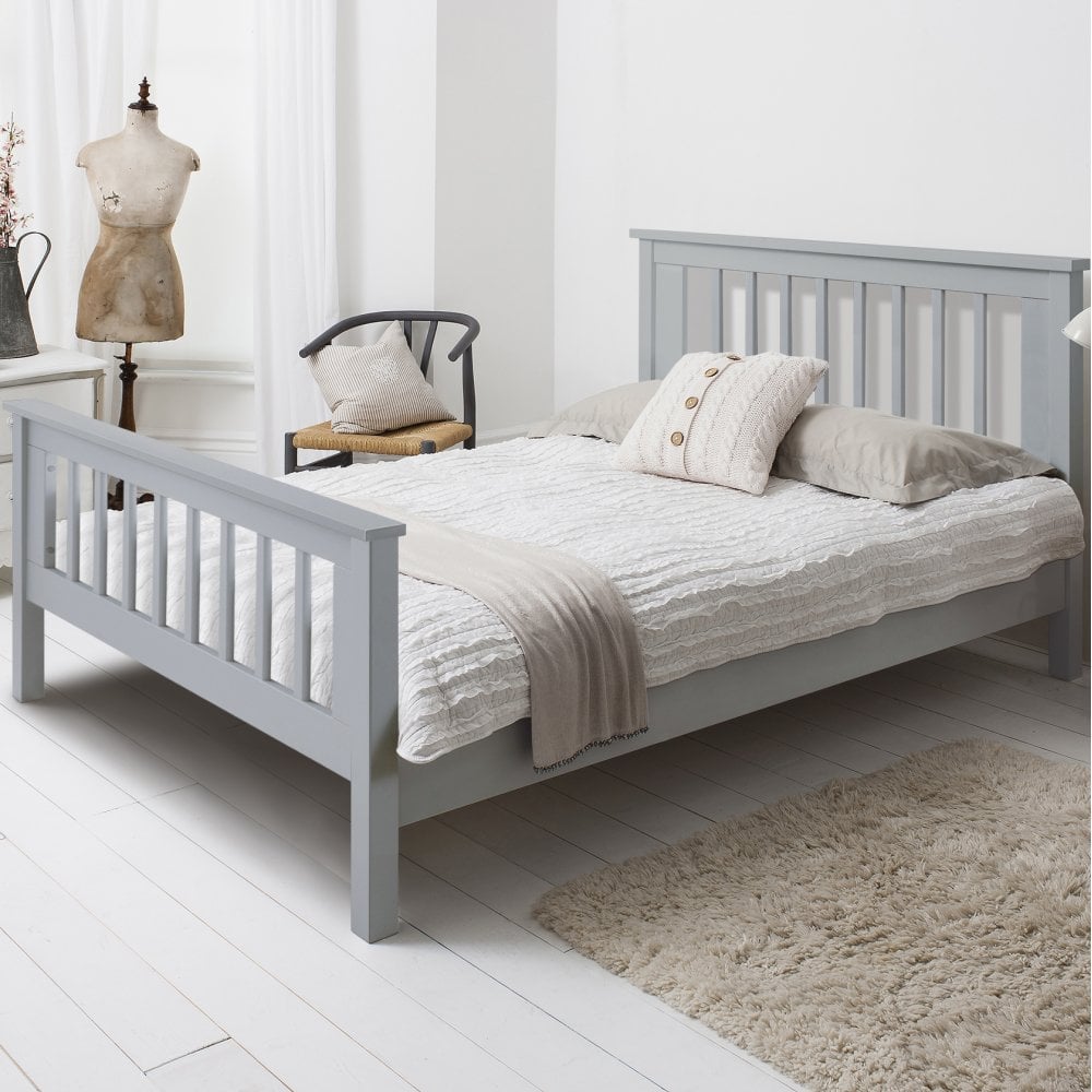 Hampshire Double Bed Frame In Grey Nöa & Nani