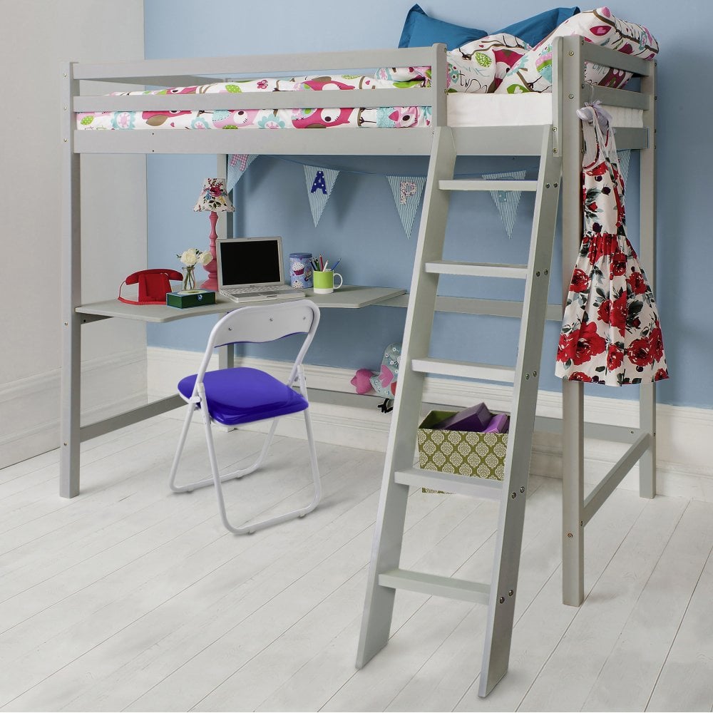 high cabin bed with desk