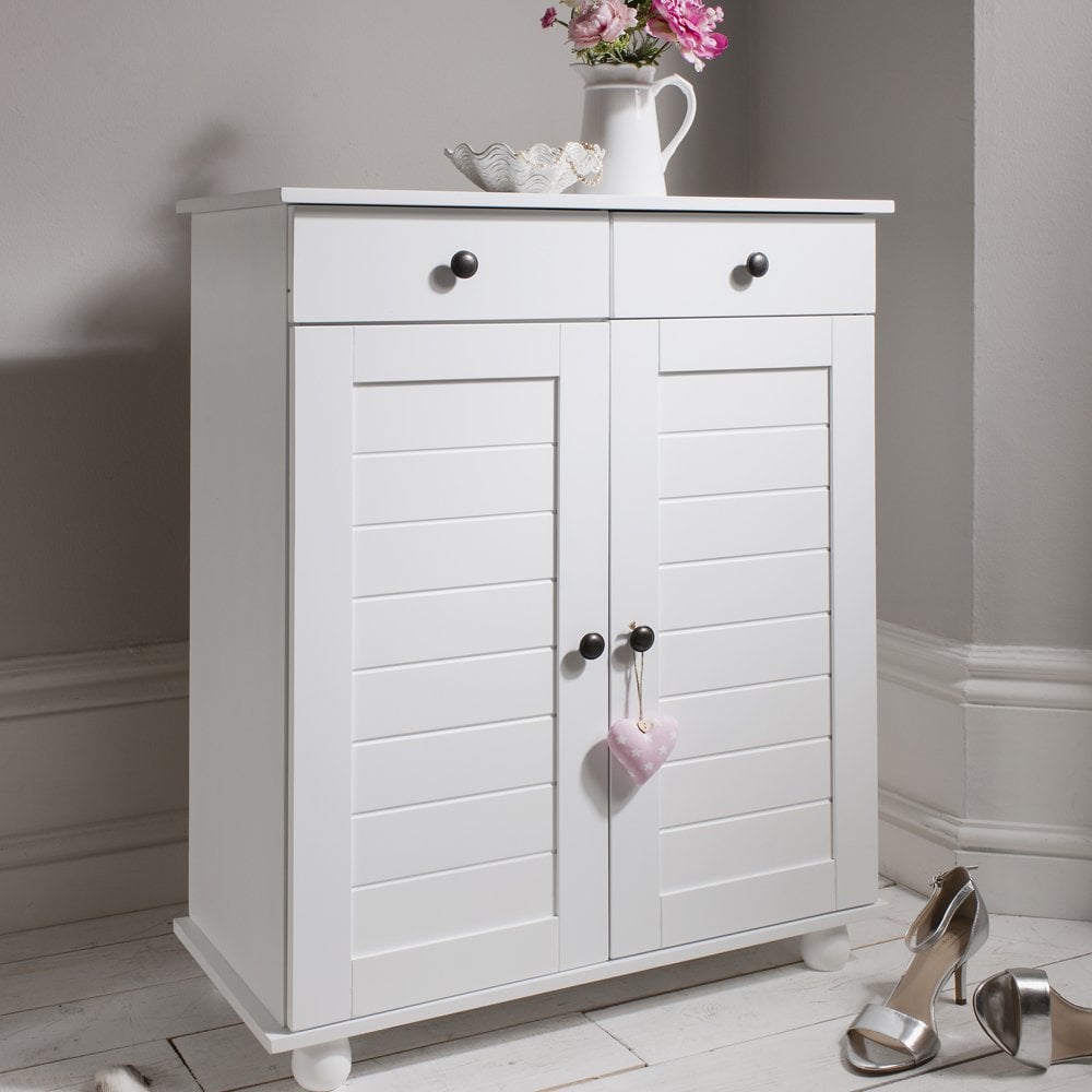 Heathfield Shoe Storage Unit in White  Noa \u0026 Nani