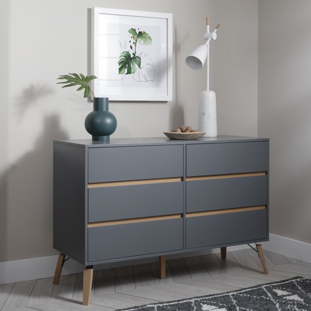 Otto Chest of Drawers 4 Drawer in Grey