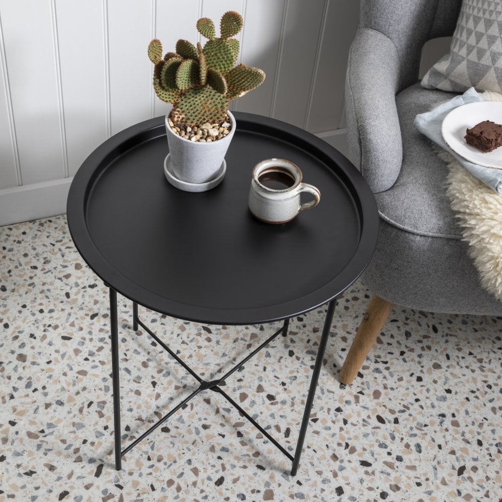 Hexagon FURNISH1 Side Table Coffee Table End table in black metal coffee L 45 cm 