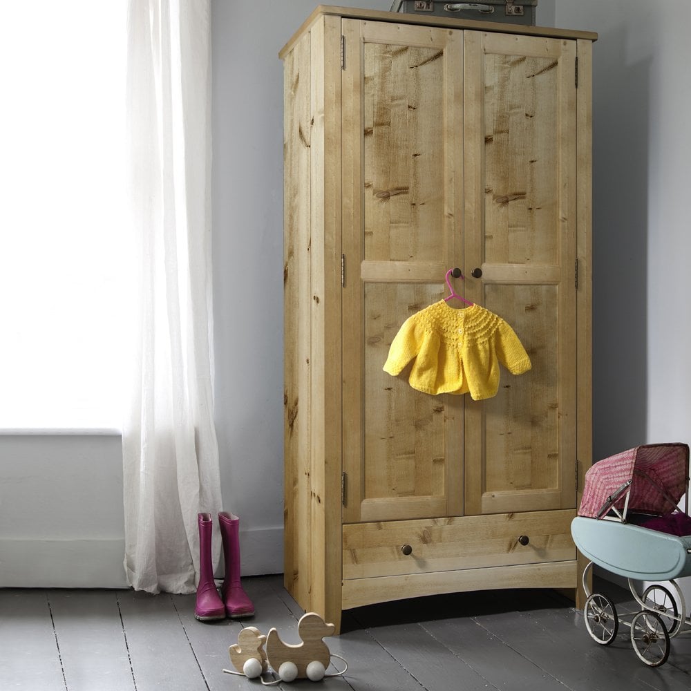 Tobie Wardrobe In Natural Pine Kids