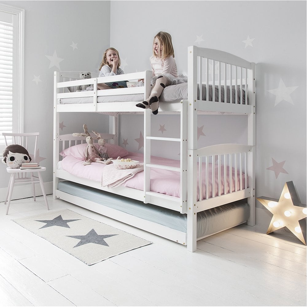 Triple Bunk Bed with 3 Single Beds in White Nöa & Nani